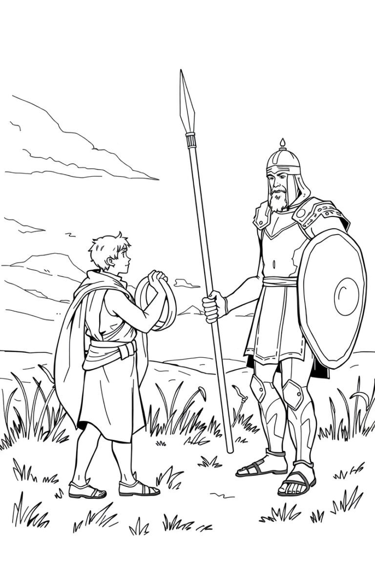 20 david and goliath coloring pages