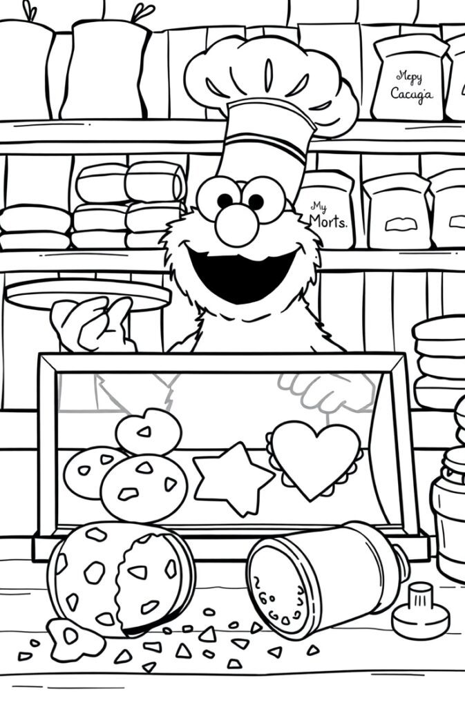 20 elmo coloring pages
