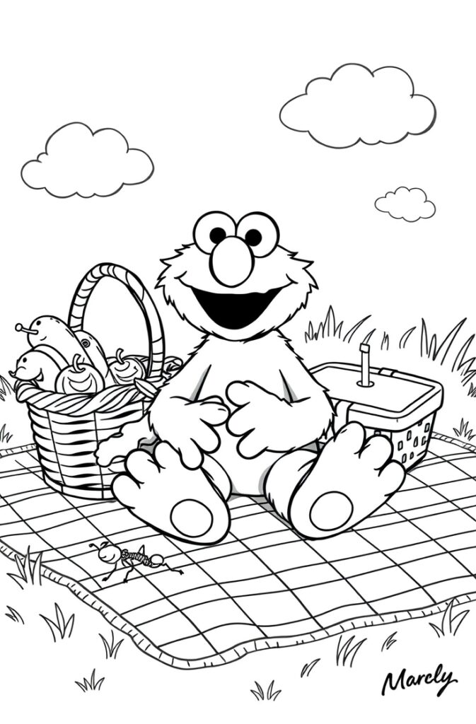 20 elmo coloring pages
