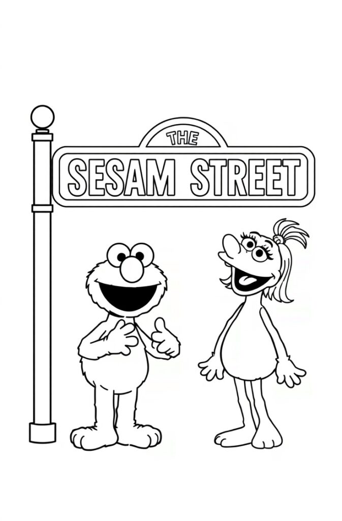 20 elmo coloring pages