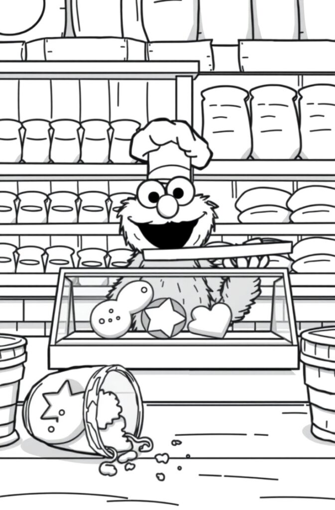 20 elmo coloring pages