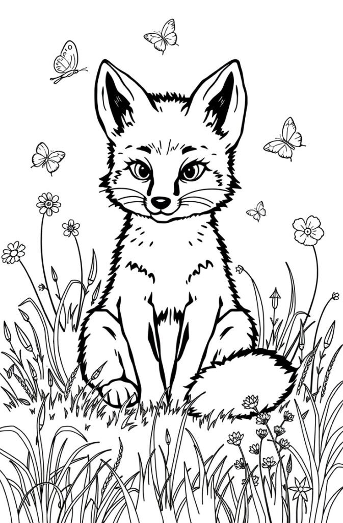 20 fox coloring pages​