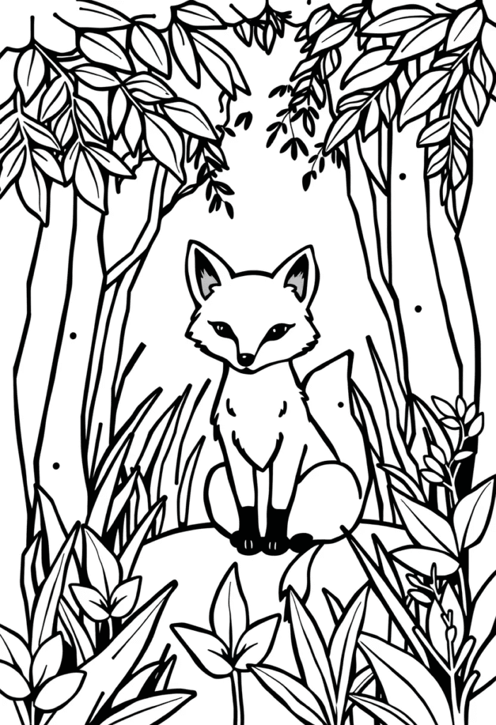 20 fox coloring pages​