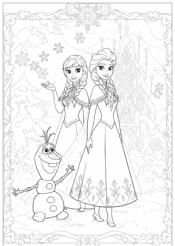 20 frozen coloring pages