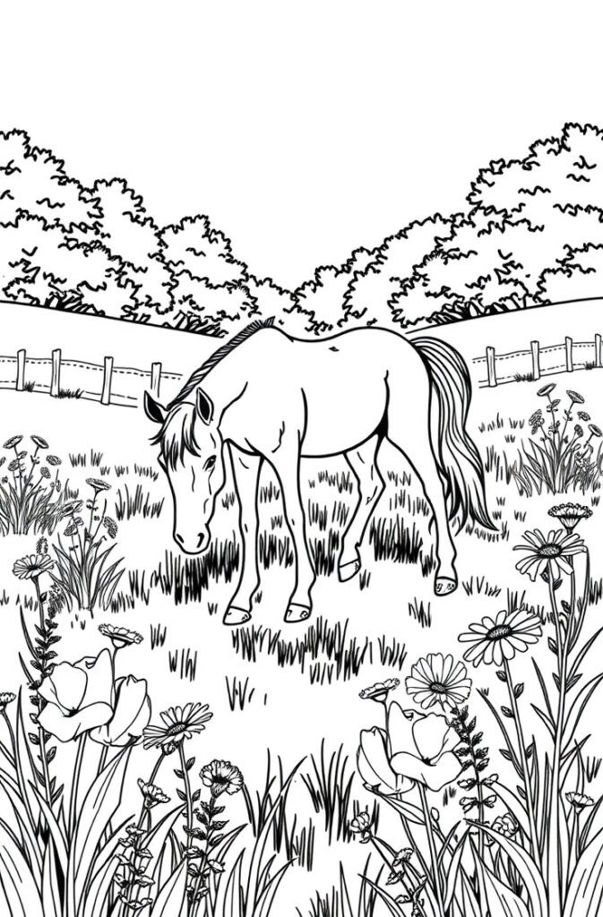 20 horse coloring pages​