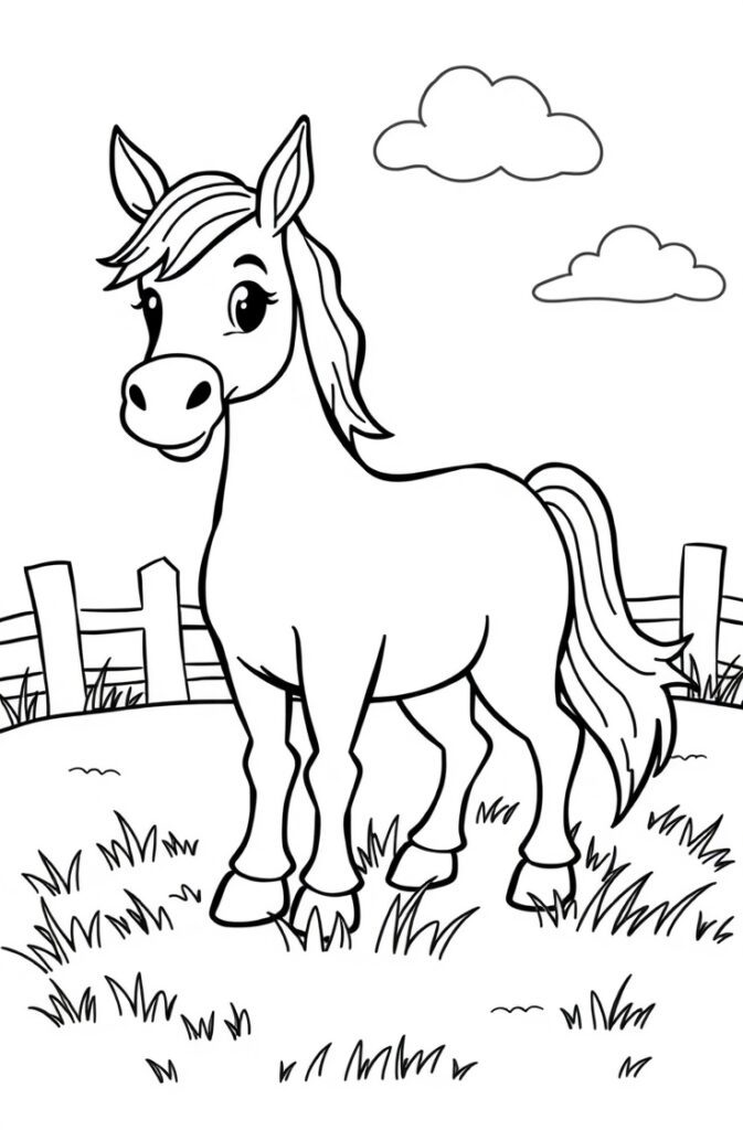 20 horse coloring pages​