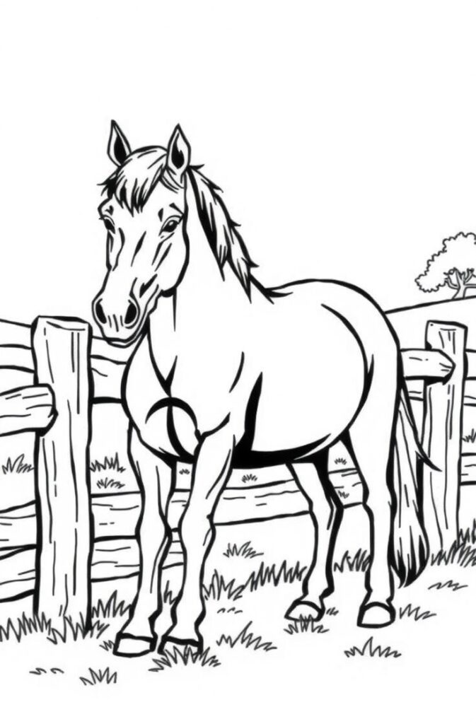 20 horse coloring pages​