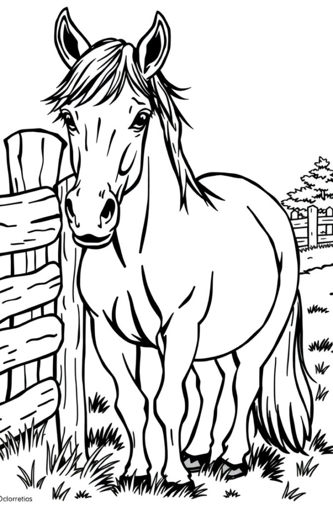 20 horse coloring pages​