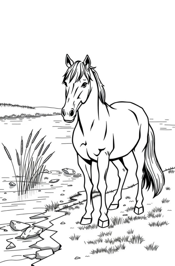 20 horse coloring pages​