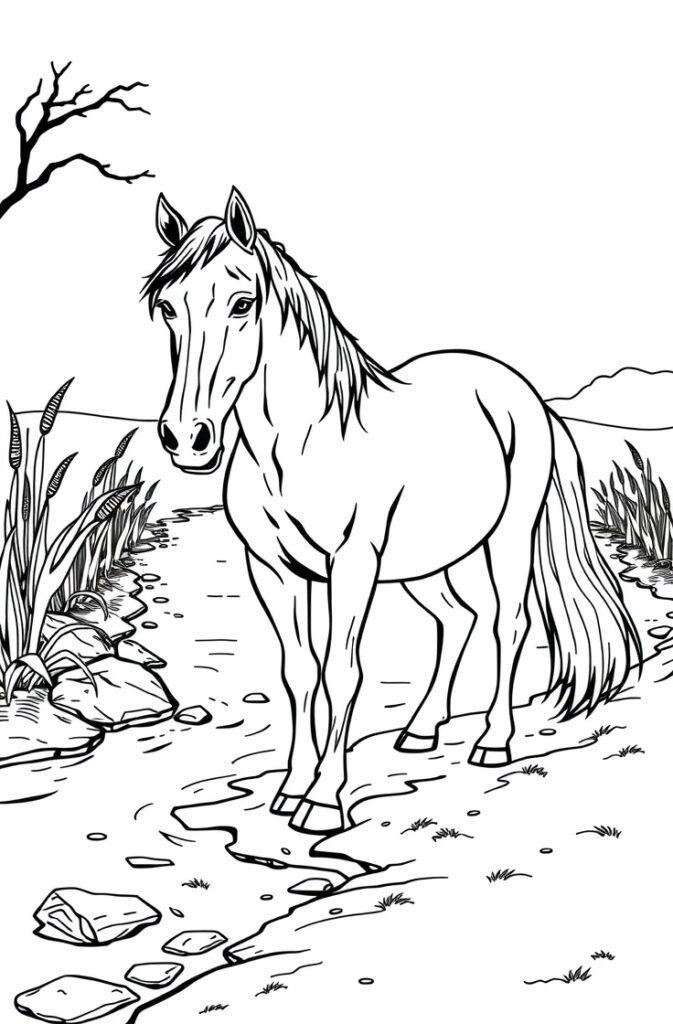 20 horse coloring pages​