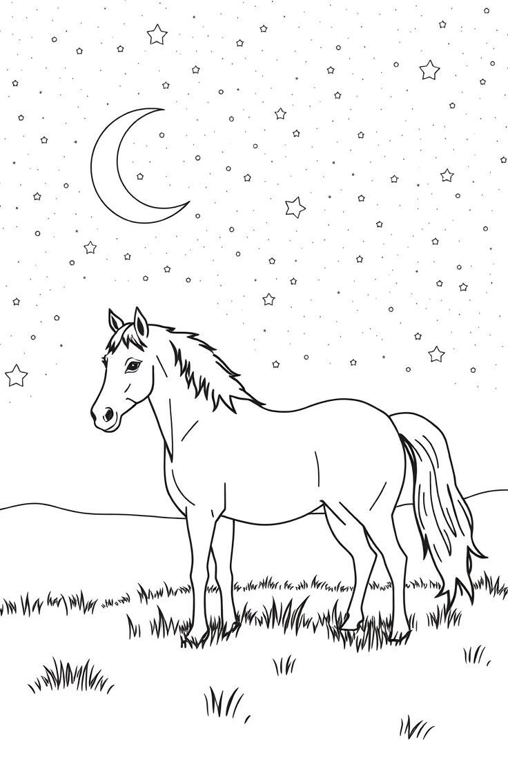 20 horse coloring pages​