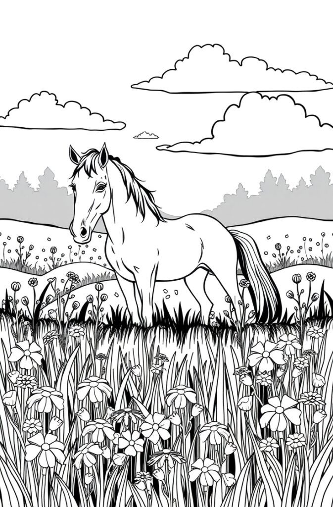 20 horse coloring pages​