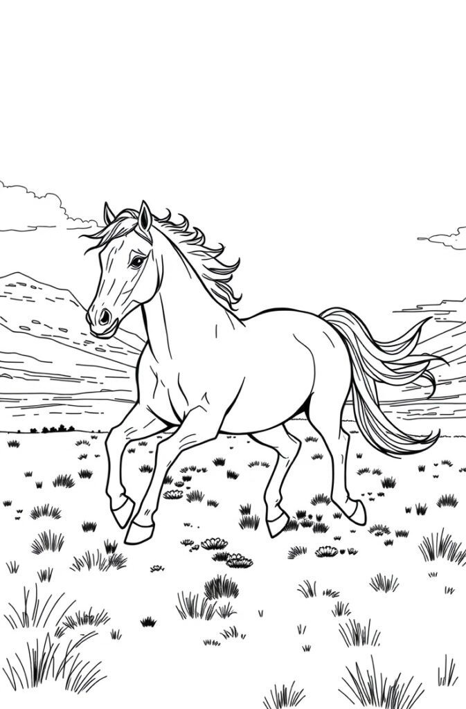 20 horse coloring pages​