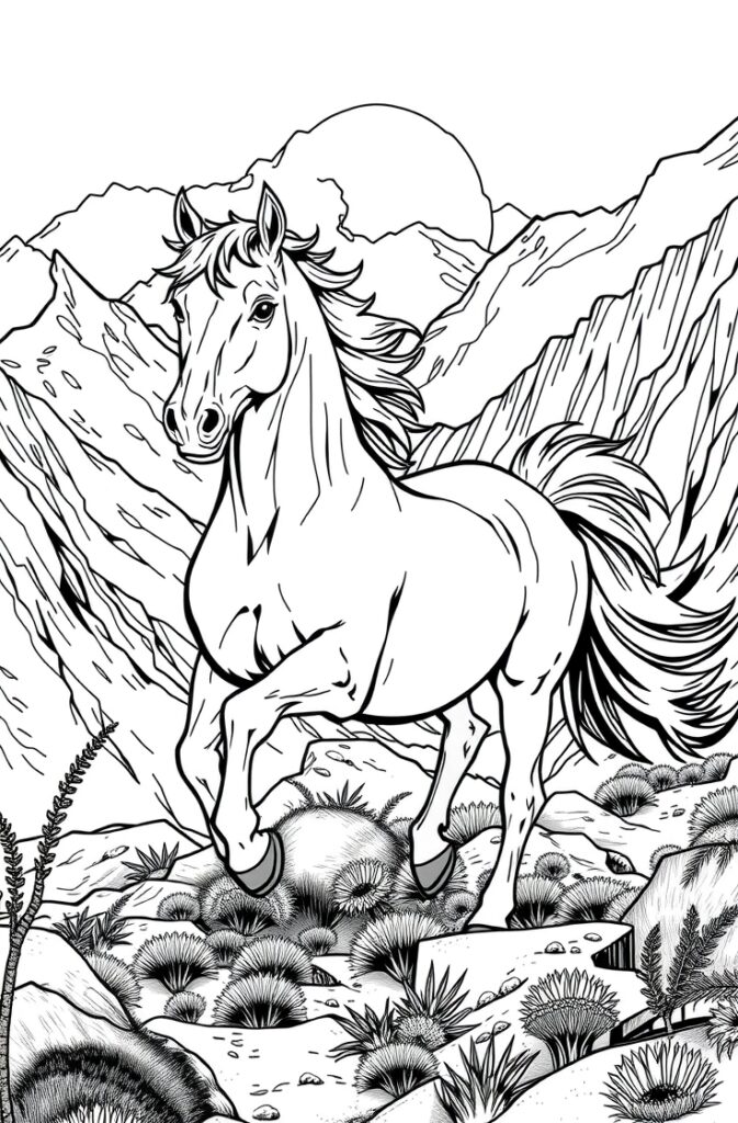 20 horse coloring pages​