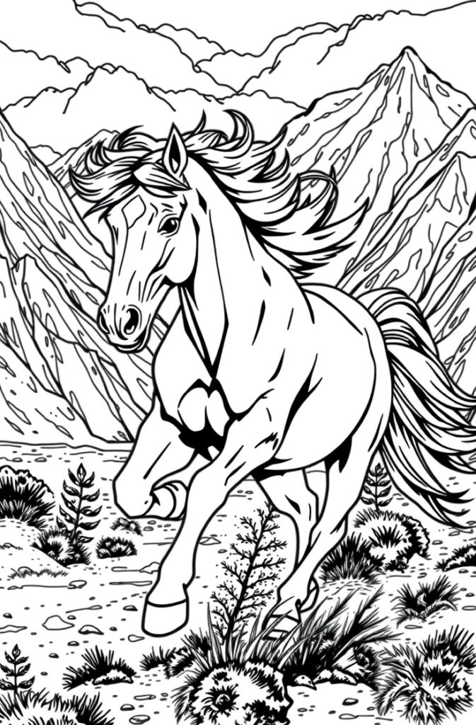 20 horse coloring pages​