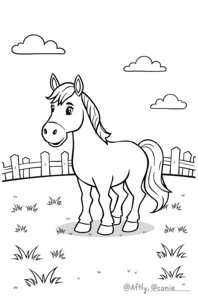 20 horse coloring pages​