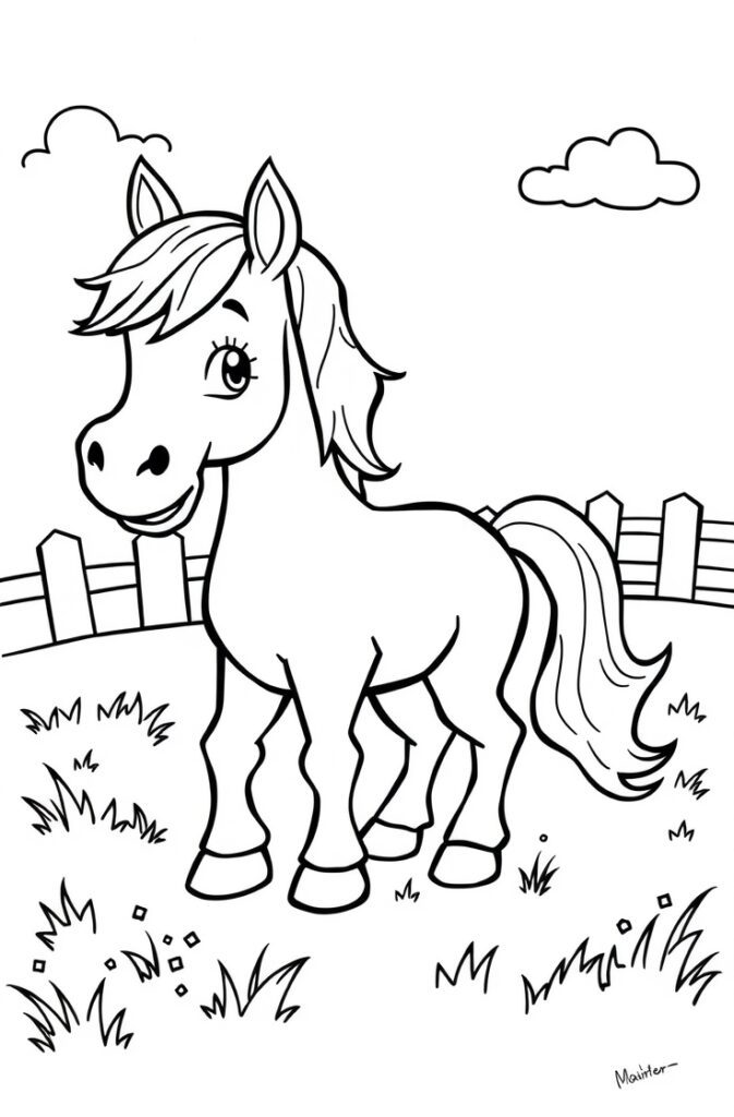 20 horse coloring pages​