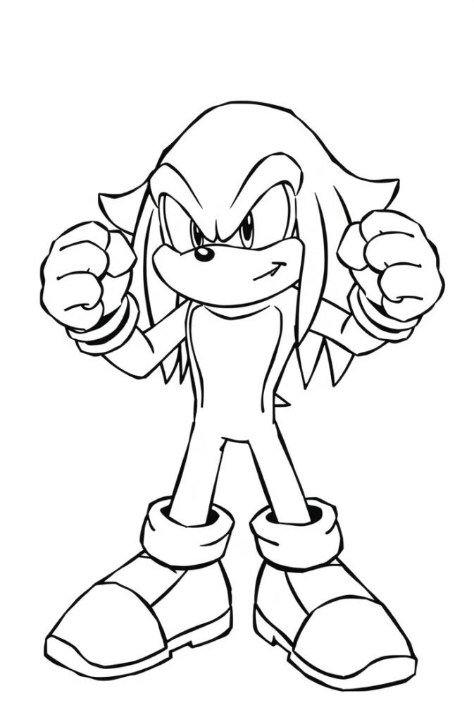 20 knuckles coloring pages