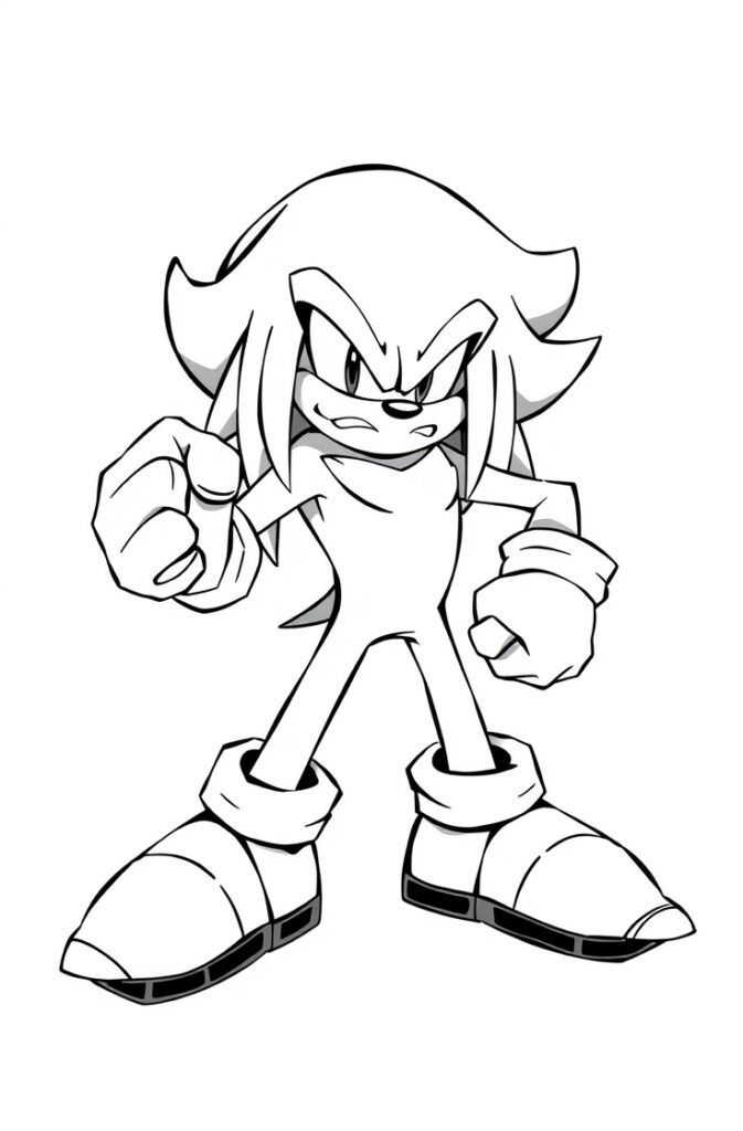 20 knuckles coloring pages