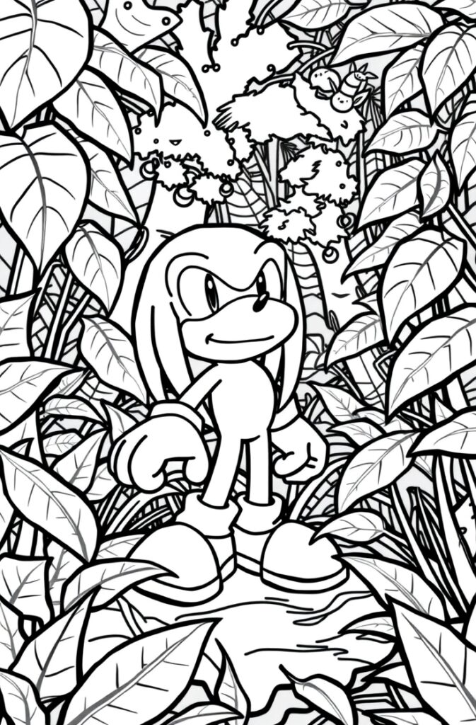 20 knuckles coloring pages