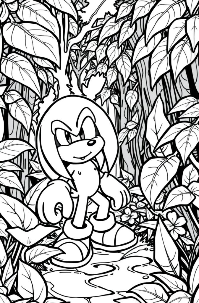 20 knuckles coloring pages