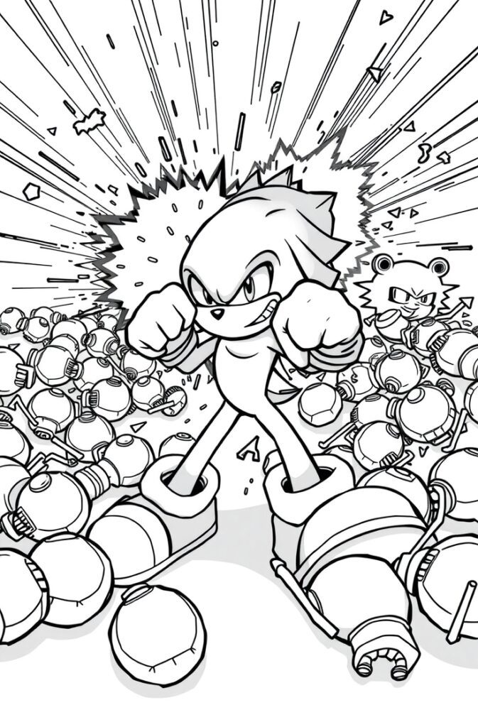 20 knuckles coloring pages