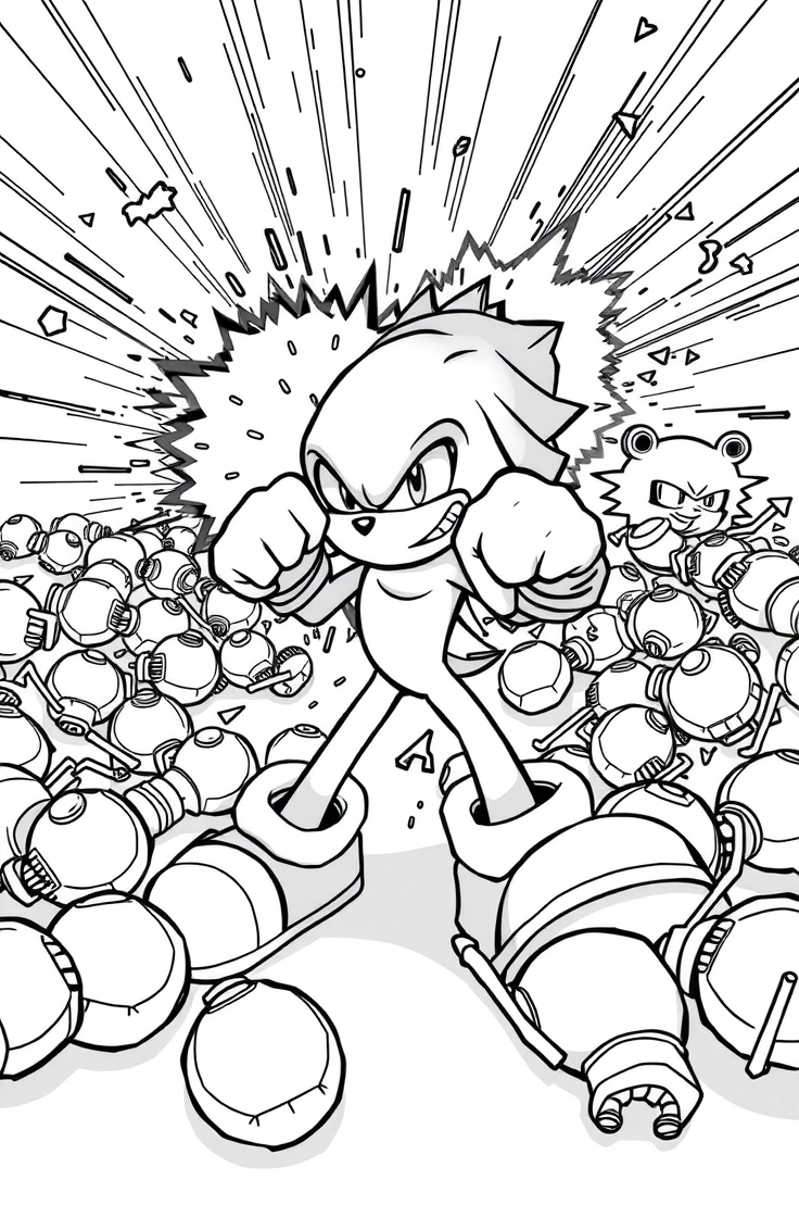 20 knuckles coloring pages