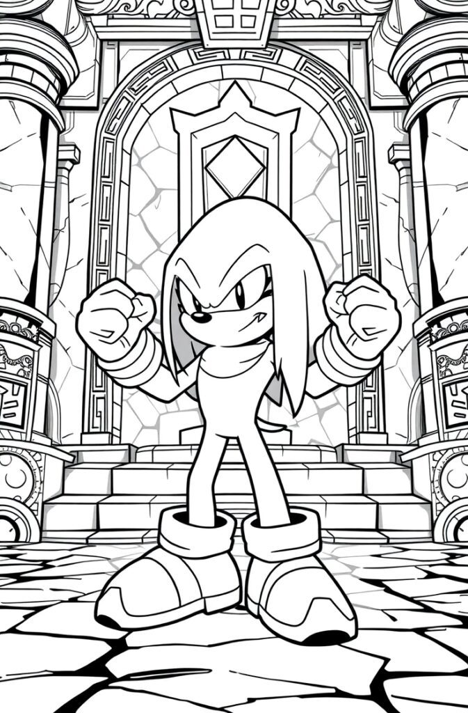 20 knuckles coloring pages
