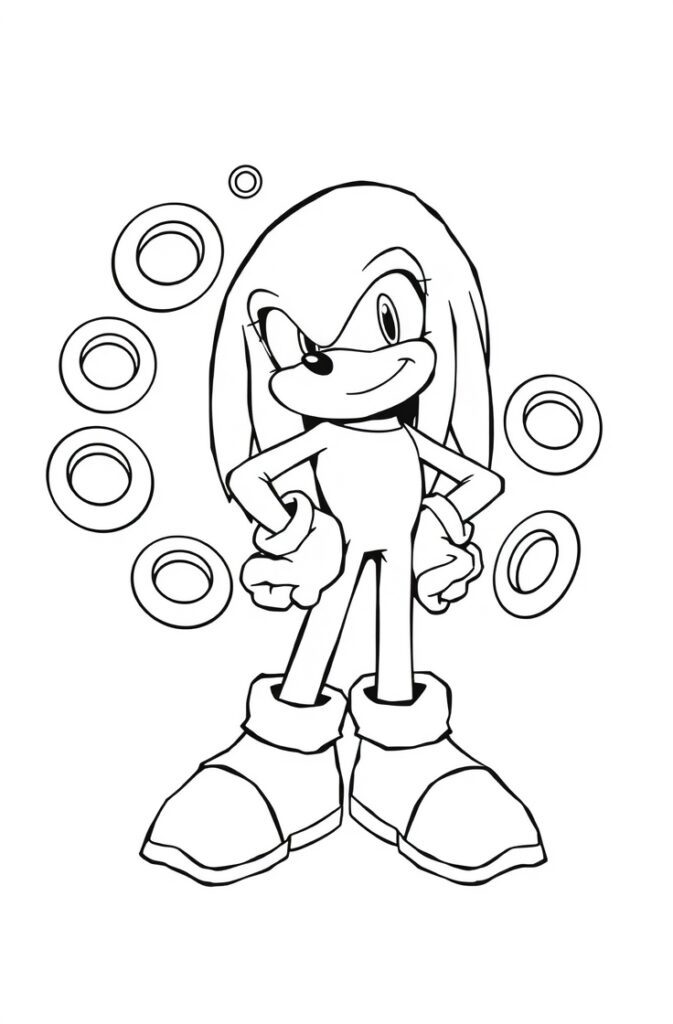 20 knuckles coloring pages