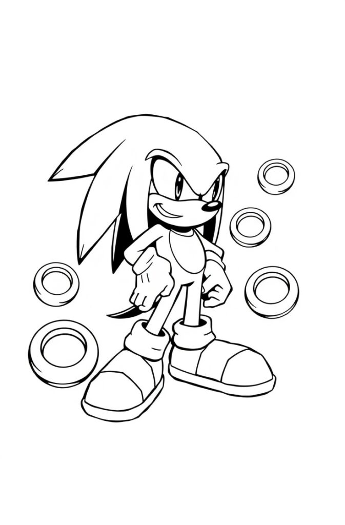 20 knuckles coloring pages