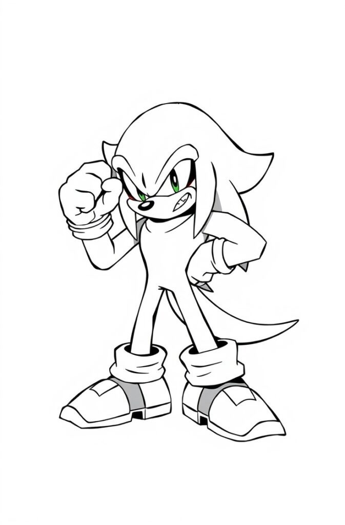 20 knuckles coloring pages
