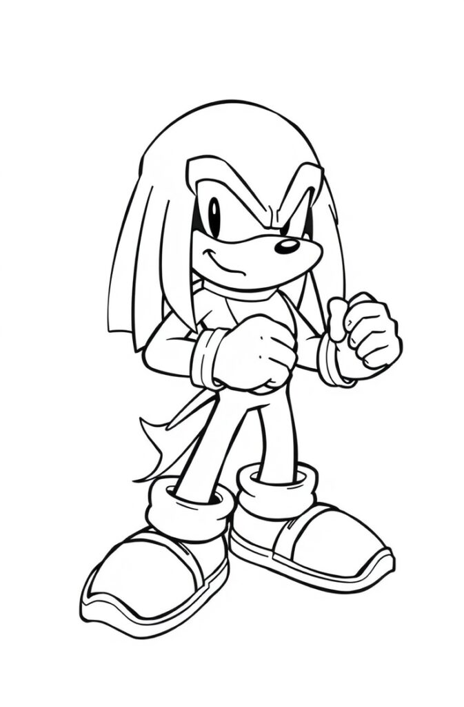 20 knuckles coloring pages