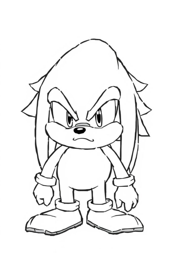 20 knuckles coloring pages
