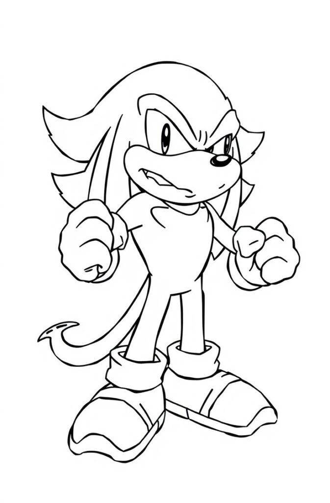 20 knuckles coloring pages