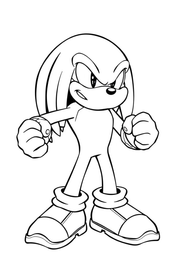 20 knuckles coloring pages