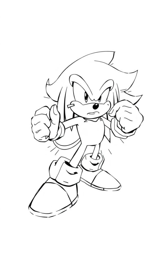 20 knuckles coloring pages
