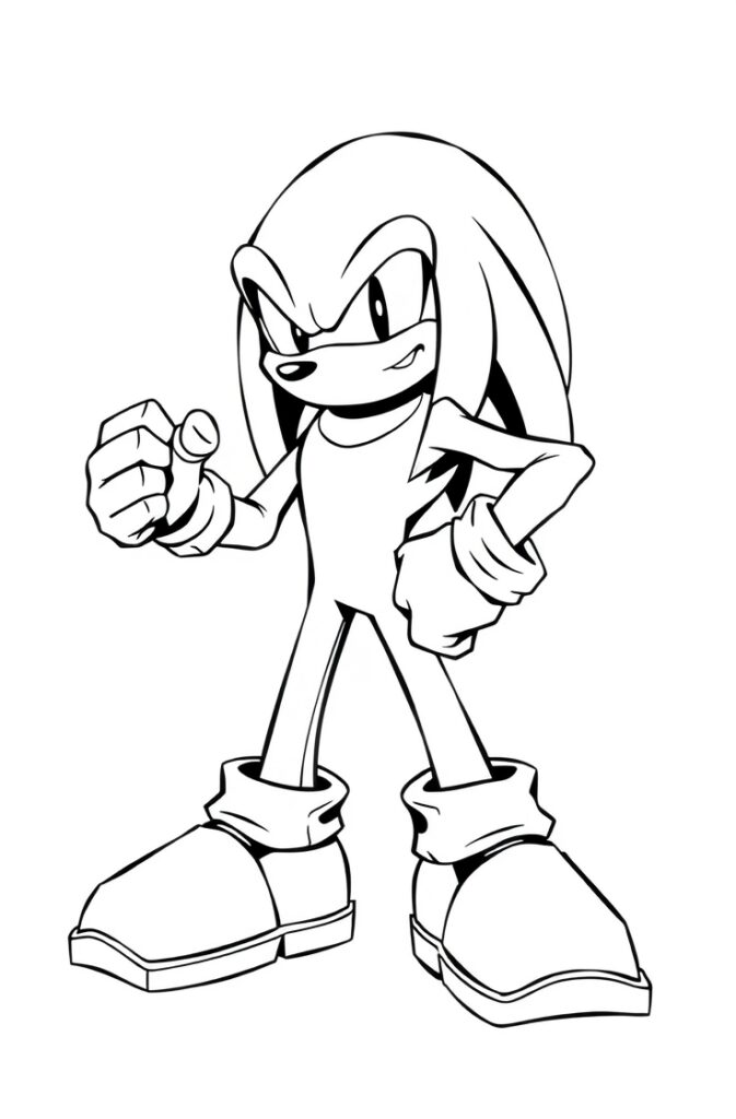 20 knuckles coloring pages