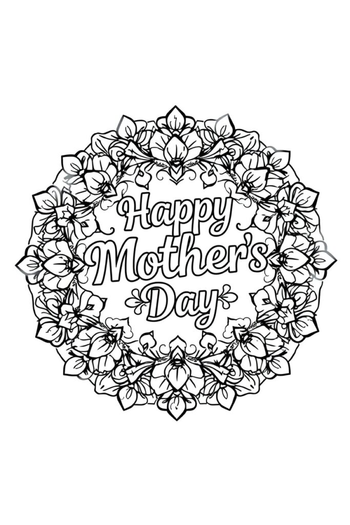 20 mother's day coloring pages