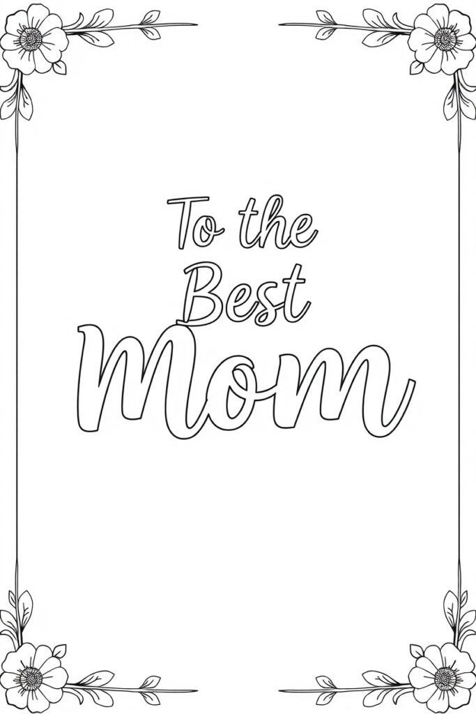 20 mother's day coloring pages