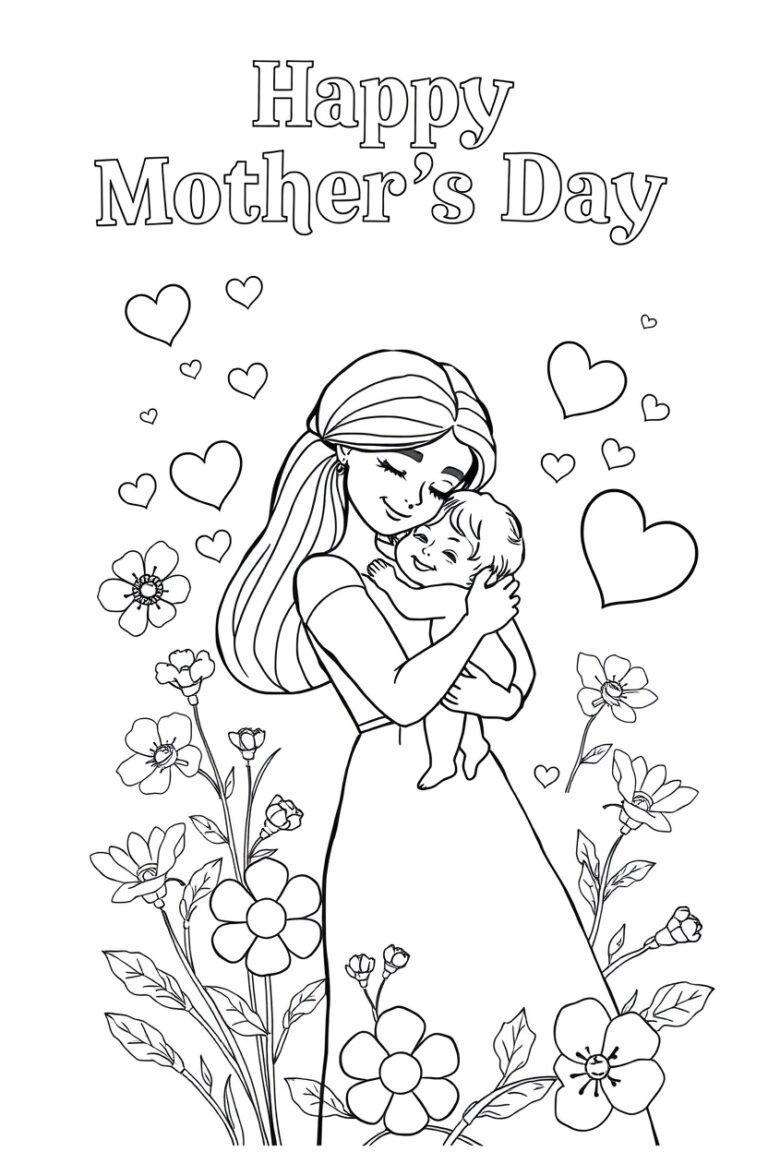 20 mother's day coloring pages