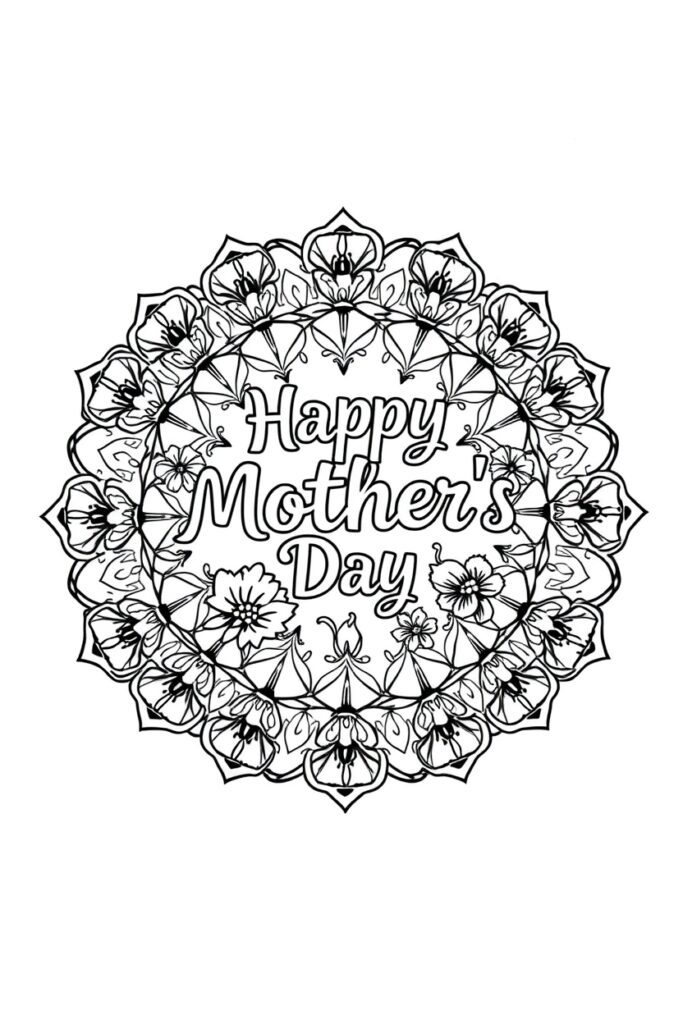 20 mother's day coloring pages