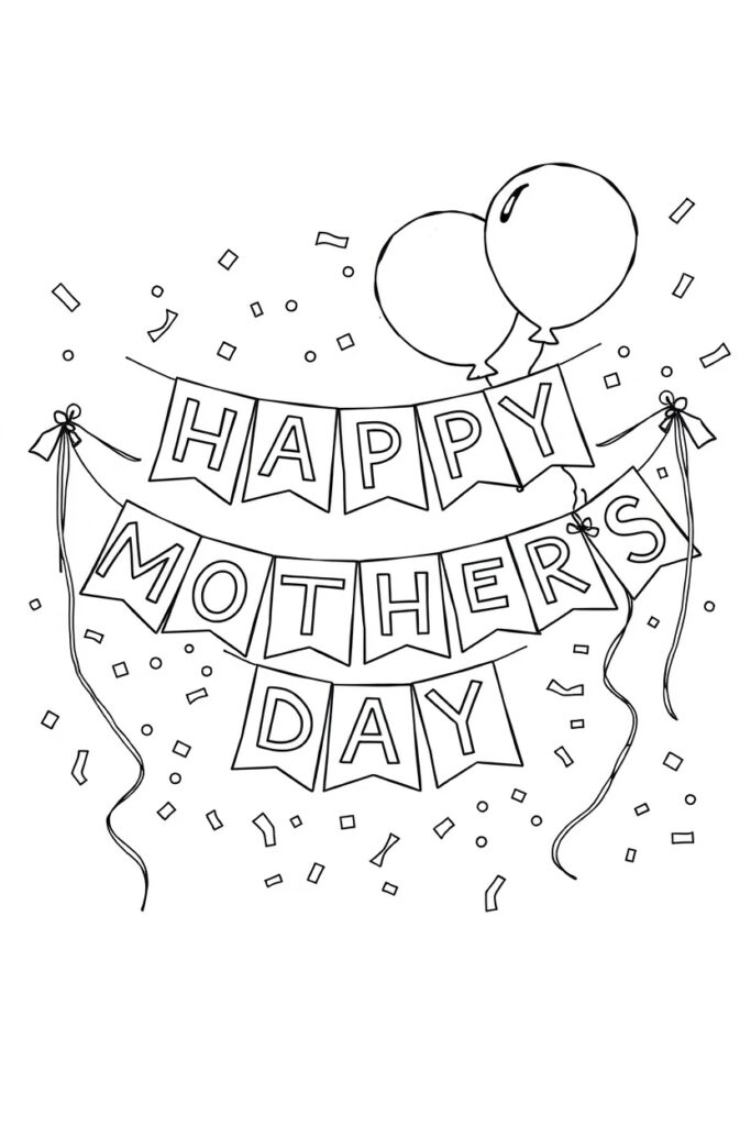 20 mother's day coloring pages