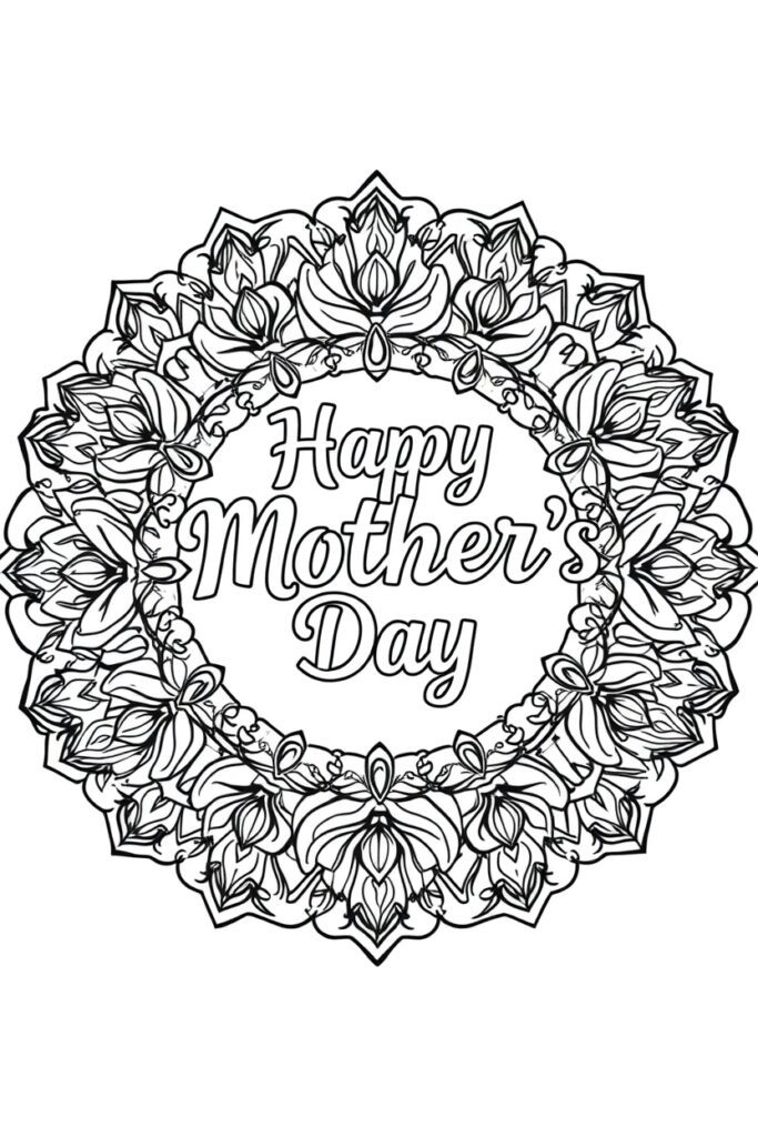 20 mother's day coloring pages
