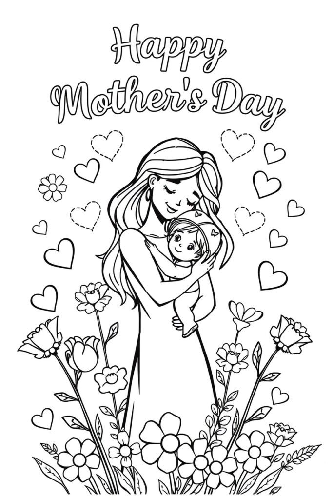 20 mother's day coloring pages