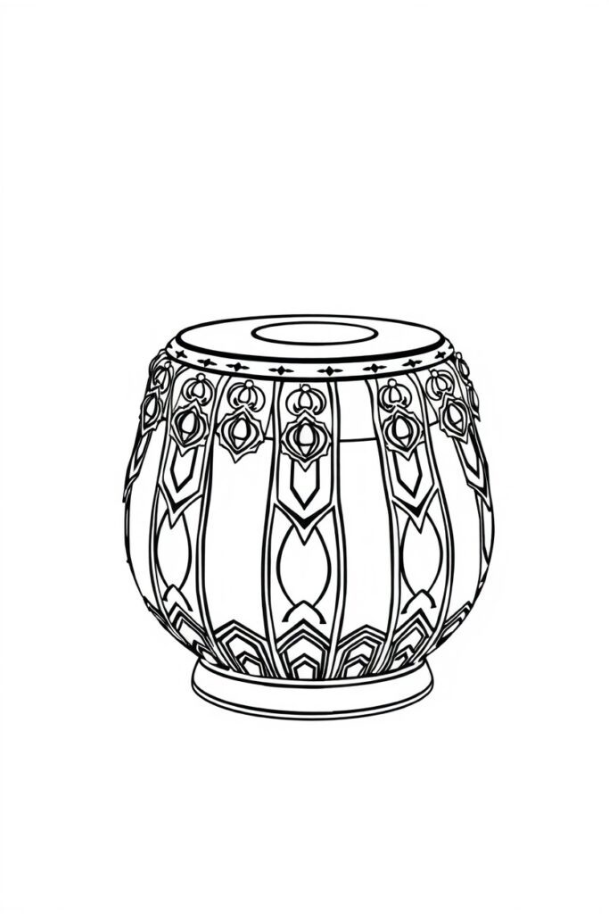 20 musical instruments coloring pages