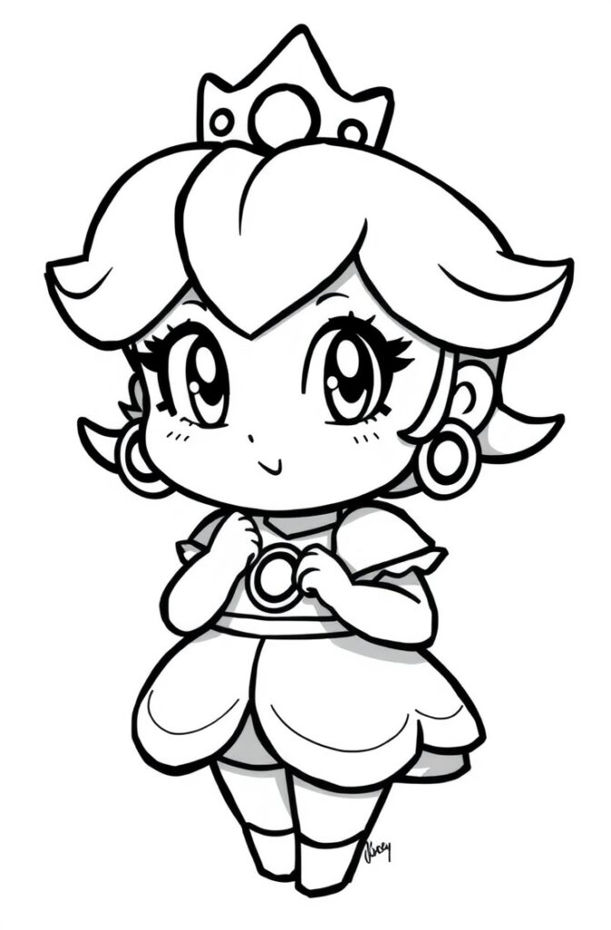 20 princess peach coloring pages​