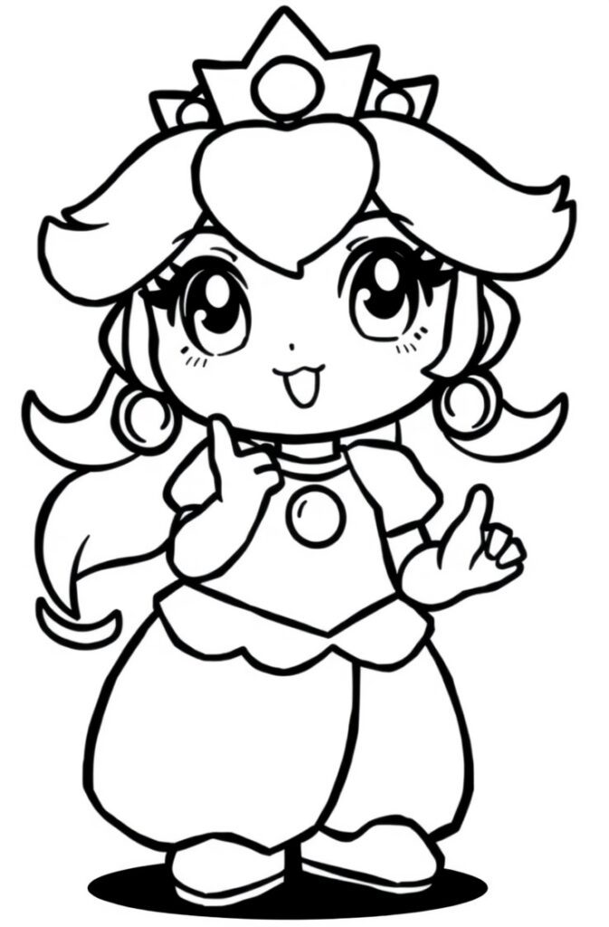 20 princess peach coloring pages​