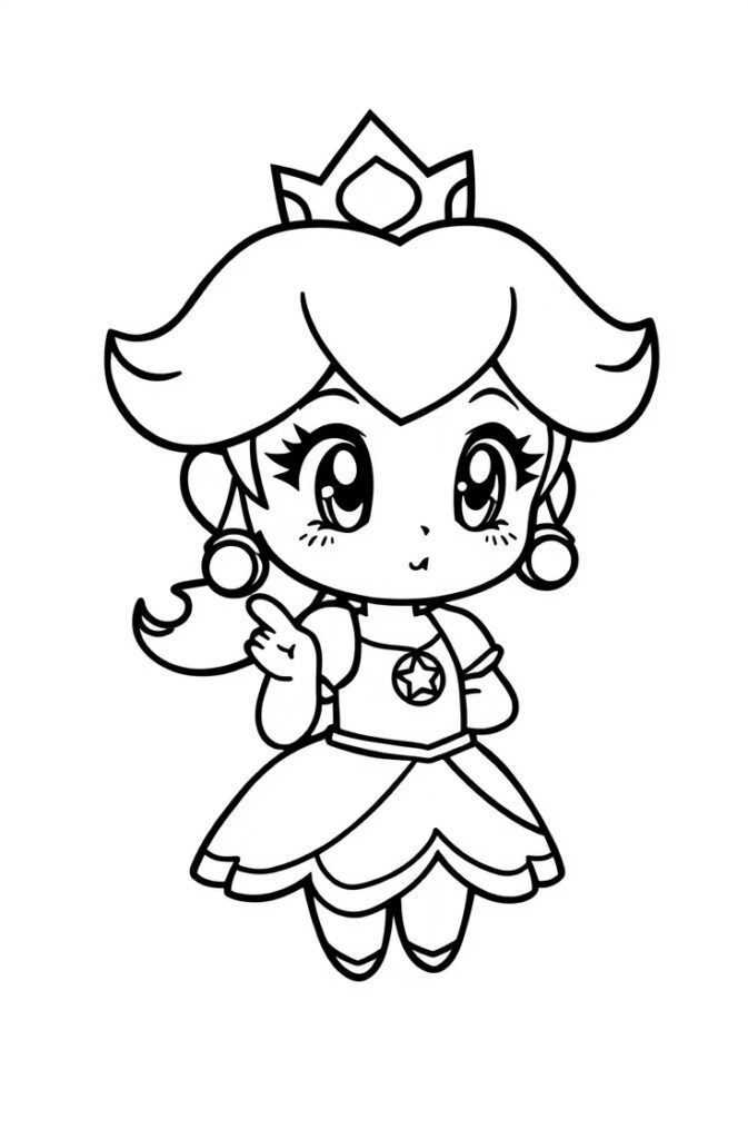 20 princess peach coloring pages​