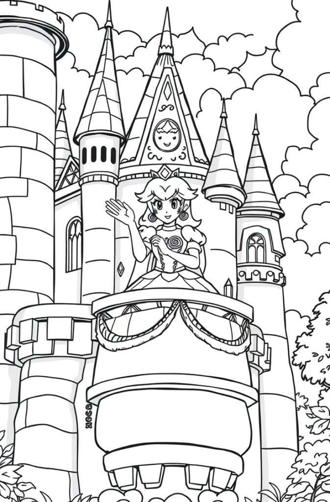 20 princess peach coloring pages​