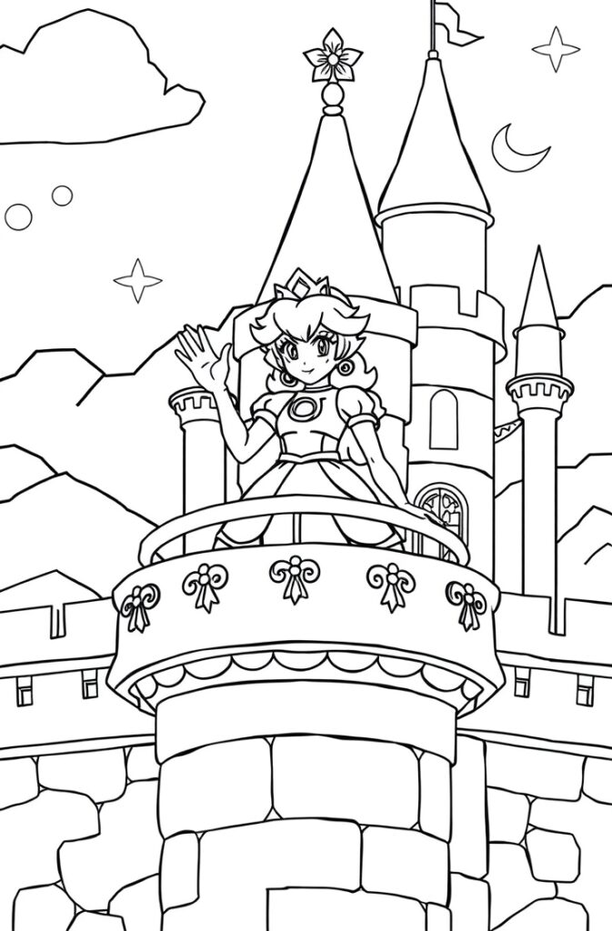 20 princess peach coloring pages​